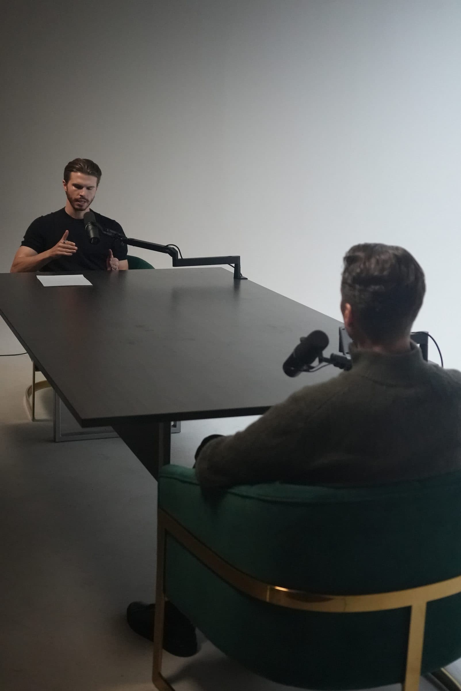 Over-the-shoulder view of an Insider Sessions recording